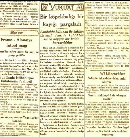 Eski bir gazete sayfası