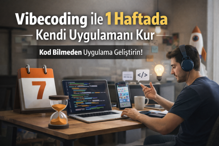 Vibecoding ile 7 günde kod bilmeden app geliştirme süreci