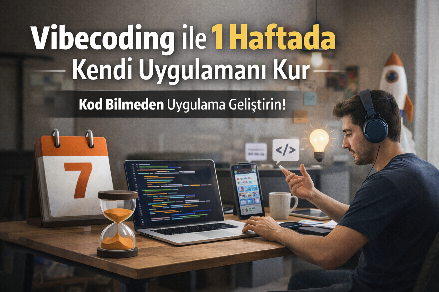Vibecoding ile 7 günde kod bilmeden app geliştirme süreci