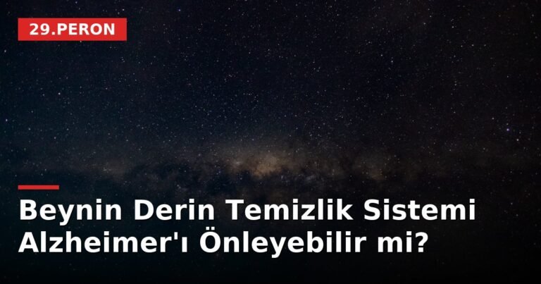 Beynin Derin Temizlik Sistemi Alzheimer'ı Önleyebilir mi?