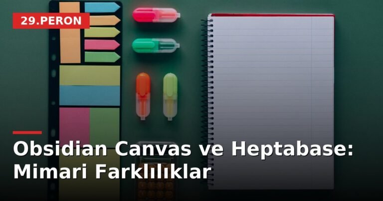 Obsidian Canvas ve Heptabase: Mimari Farklılıklar