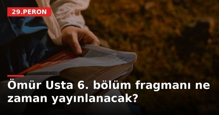 Ömür Usta 6. bölüm fragmanı ne zaman yayınlanacak?