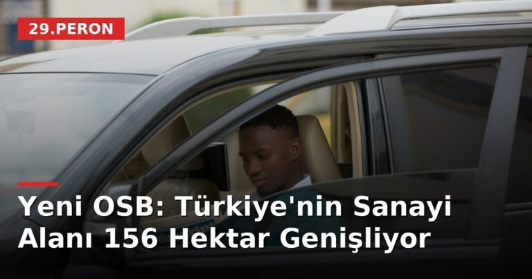 Yeni OSB: Türkiye'nin Sanayi Alanı 156 Hektar Genişliyor